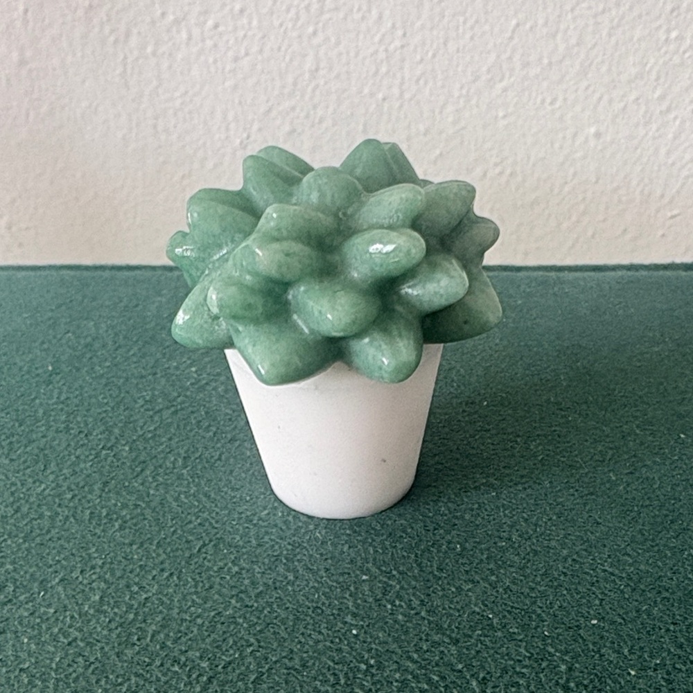 Green Aventurine Succulent Decor